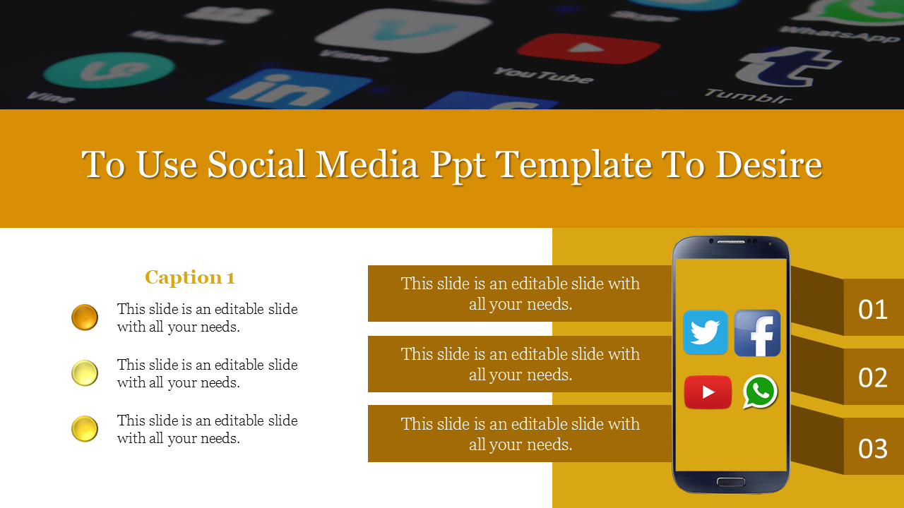 social media ppt template-To Use Social Media Ppt Template To Desire
